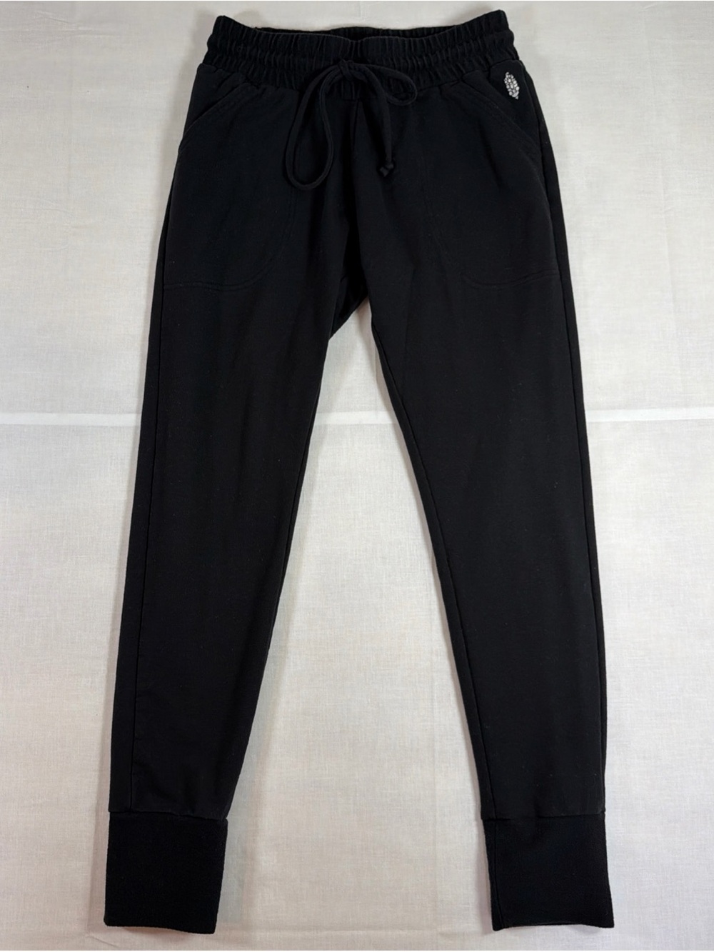Free People Movement Black Jogger Sweatpants Womens Size Sm High Rise Pockets